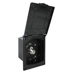 Gniazdo wody z prysznicem małe zewnętrzne kamper przyczepa łódź czarne