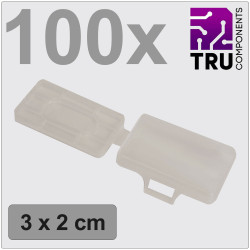 TruComponents 499490 Badge 18 x 30 mm Clear 100pcs