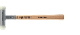 Młotek gumowy Okrągły 325g Stal z wymienną końcówką Halder