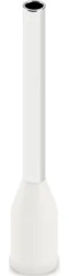 Insulated wire end ferrule, 0.75 mm², 18 mm/12 mm long, DIN 46228-1, UL 486F, white, 2100110