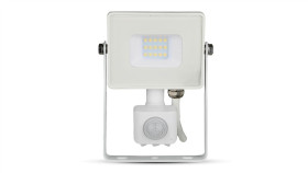 Projektor Led 10W 800Lm 4000K Dioda Samsung Z Czujnikiem Ruchu Pir Biały Ip65...