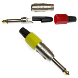 Wtyk JACK 6,3mm MONO metal gum.