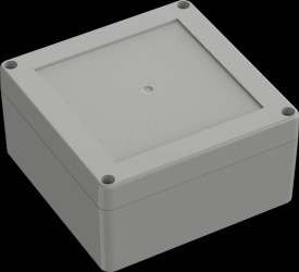 6U07121206119 Industrial housing, 119.8 x 119.8 x 60.1mm, IP66/IP68, light gra