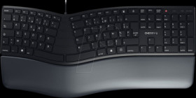 JK-4500FR-2 Keyboard, USB, black, ergonomic, FR