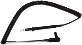 Measuring lead with (4 mm banana plug, angled) to (test probe, straight), 610 mm, black, PVC, BU-4062-C-24-0