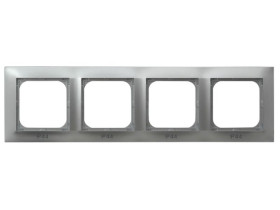 IMPRESJA METALIK Ramka 4 poczwórna do wyłączników IP44 srebro RH-4Y/18 OSPEL