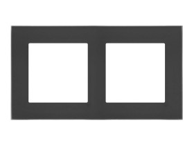 SIMON 55 Ramka 2 podwójna Nature szkło mrożone czarne TRN2/179 KONTAKT SIMON