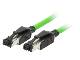 Patch cord SF/UTP 5 drut Cu PVC zielony 3m 22AWG Żyły: 4 09457710025