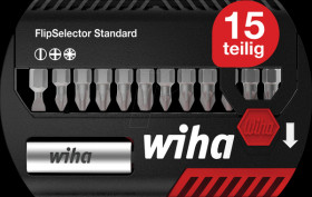 39049 Bit set FlipSelector, 15-piece, 25 mm, belt clip