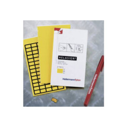 HellermannTyton 598-92127 HELASIGN Material 270 (Yellow) Booklet 8 x 20mm