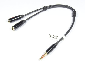 Adapter JACK 3.5 WT(4p)/2xGN JR643 VITALCO słuch+mikrof