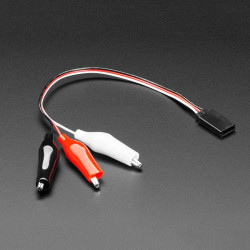 Shrouded Servo to Alligator Clip Cable - 17cm long