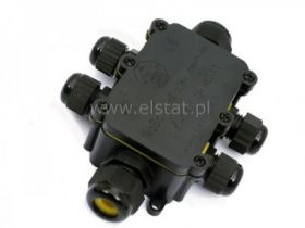 Złącze puszkowe IP68 M686/6p kolor czarny, 24A
