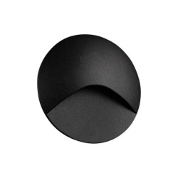 Oprawa przyschodowa LED okrągła EXIN LED O B-WW 2.5W 220-240 AC 50lm kl.I IP65 ciepła 3000K czarny 39121