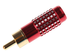 Wtyczka RCA Montaż na kablu Męski Lutowane, styki pozłacane RS PRO