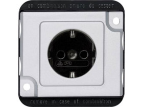 MERTEN WANDALOODPORNY Gniazdo z uziemieniem schuko samozaciski aluminium MTN2300-7060 SCHNEIDER ELECTRIC
