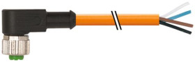 Przewód czujnik-siłownik ze złączem Złącze M12 liczba rdzeni 4 długość 5m Rodzaj A Żeńskie
