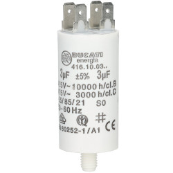 Ducati 4.16.10.03.64 3uf Plastic Case Motor Run Capacitor