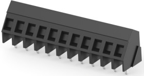 PCB terminal, 11 pole, pitch 5.08 mm, AWG 30-12, 17.5 A, cage clamp, black, 1-1546074-1
