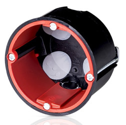 Puszka przeciwogniowa z membraną hermetyczna akustyczna czarna gł 50 z wprowadzeniem rur 86160007