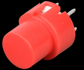 Push button, switching voltage: 100 V, round, red