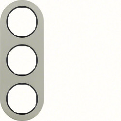 Berker R.classic Ramka potrójna stal szlachetna/czarny 10132004