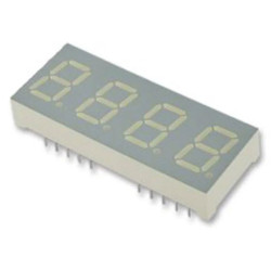 Kingbright CC04-41SURKWA 4 Digit 7 Segment LED Display CC Yellow 11 mcd