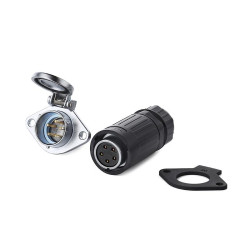 Złącze okrągłe, wtyczka żeńska, 5 pin, 12A/500V,18-16AWG, obudowa 20, IP65/IP67, CNLINKO