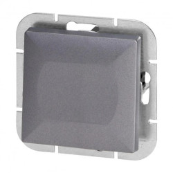 Łącznik p/t jednobiegunowy Pearl, 10A, 250V, WP-1P, antracyt,OR-OE-7700/A