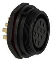 SPP2912-10GZ-P Gniazdo 10 pin, zakręcane na obudowę, zakręcany, wodoodporny - gwint zewnętrzny (25A)