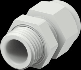Cable gland, PG9, Clamping range 4 to 8 mm, IP68, light gray, 1SNG601190R0000