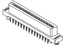 Wtyk PCB 30-pinowe raster: 1.27mm 2-rzędowe Molex Przewlekany