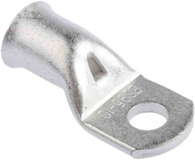 Zacisk oczkowy rozmiar przewodu 95mm² Ø 10mm nieizolowany średnica wew 13.4mm Naturalny RS PRO