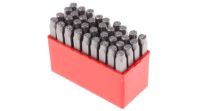 Zestaw Wybijaków Liter, 36-Szt., (27 Części X Stempel Stalowy Z Kropkowaną...