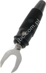 KB 3 SW Widełki kablowe, rozw.7,1mm, z otworem poprzecznym 4mm, lutowane, czarne, Hirschmann, 930585100, KB3SW