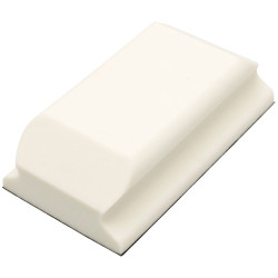 Flexipads World Class 93070 Hand Sanding Block Shaped White PUR GRIP&#xAE; 70 x 125mm
