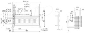 EA W162-N3LED LCD module, 2x16, H:5.6mm, ge/gn, w.Bel.
