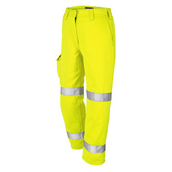 7414 Ladies Hi Vis Yellow Trousers - 9.5
