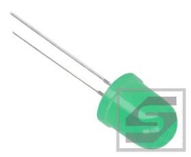 Dioda LED 10mm zielona LG81030 1000mcd;Vf:2.0-2.2V;If=20mA;matowa