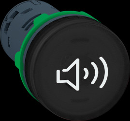 XB5KSB Harmony buzzer, black, unlit, diameter 22 mm, 24 V AC/DC