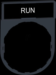 ZBY2334 Legend holder 30x40 mm, for Ø 22-mm devices, with RUN sign