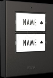 KTF 2 EA Doorbell push-button, 2-family house, anthracite stainless steel