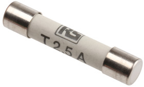 Bezpiecznik 2.5A 6.3 x 32mmT 500V ac RS PROIEC 60127