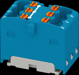 3002761 PTFIX distribution block, 6x1.5, blue