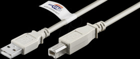 50832 USB 2.0 cable with USB certificate A-connector > B-connector, 3