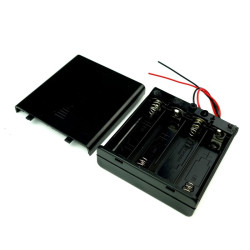 Koszyk na baterie 4 x AA z włącznikiem R6 6V