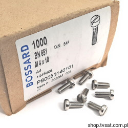 1245406 M4X10/BN651 DIN84A SCREW BOSSARD