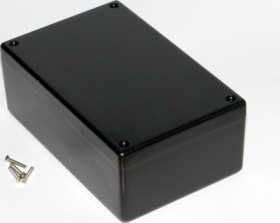 ABS enclosure, (L x W x H) 168 x 107 x 53 mm, black (RAL 9005), IP54, 1594EBK