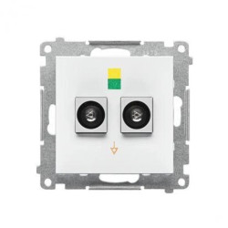 Simon 55 Gniazdo ekwipotencjalne podwójne (moduł) Biały mat TGEK2.01/111