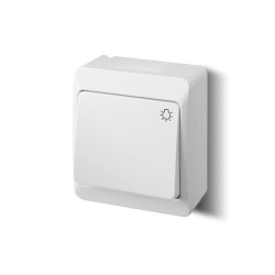 Przycisk światło n/t IP44 ŁNT-1S biały 0336-02 Hermes Elektro-Plast